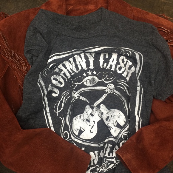 GRAPHIC TEE Tops - GRAPHIC TEE JOHNNY CASH MAN IN BLACK SMALL